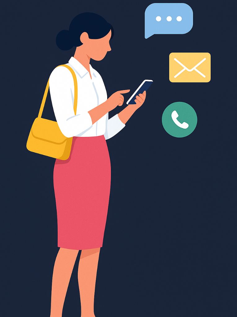 A professional presenting a custom software deployment dashboard with interface elements and growth analytics